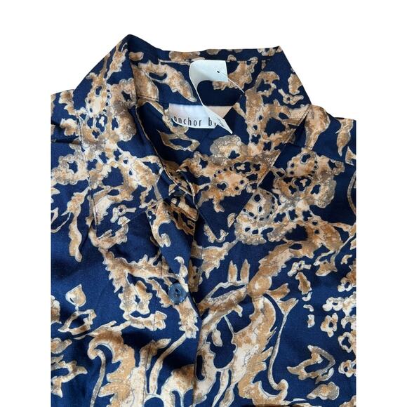 Anchor Blue 90s Women's Vintage Sleeveless Shirt Dress Size Small NEW - Picture 7 of 9